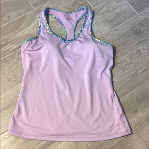 Lilly Pulitzer Lavender Tank Top with Blue Trim